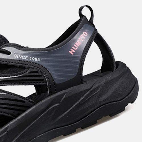 Giày dép rọ nữ đi mưa lội nước Humtto Tekta Hiking Sandals STR Đen 9