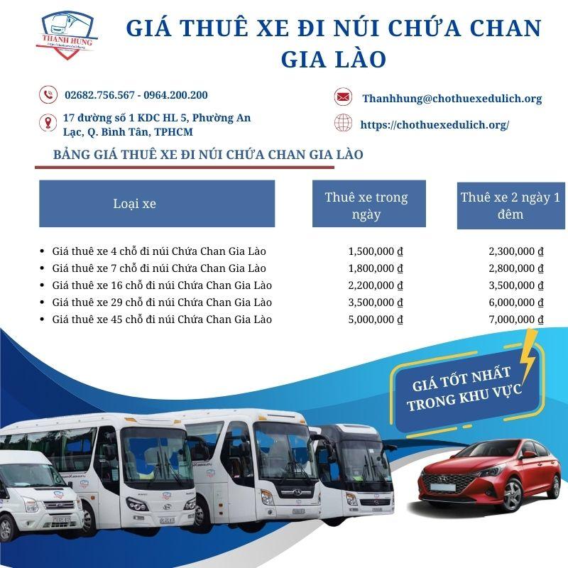 Đường đi núi Chứa Chan Gia Lào = xe khách