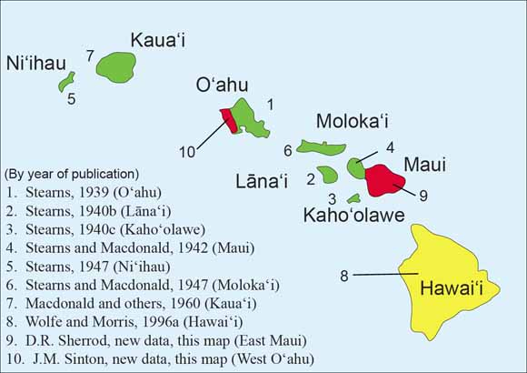 Area of the Hawaiian Islands