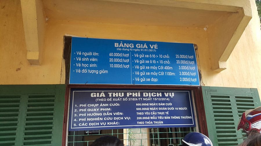 Vé vào vườn quốc gia