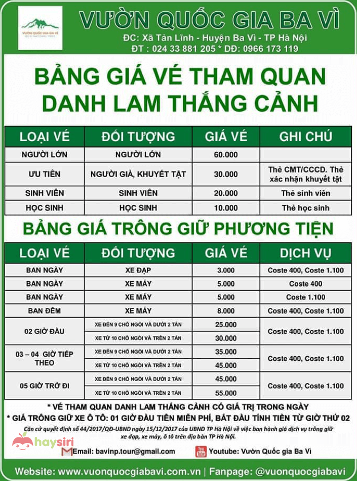 lưu ý về nội quy và quy định tại khu bảo tồn quốc gia