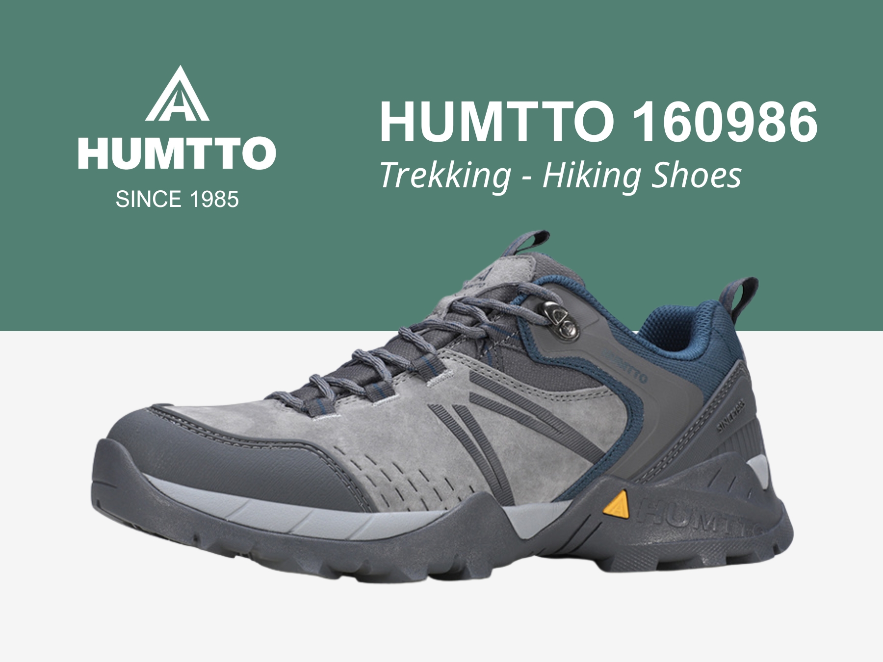 Giày hiking nam Humtto 160986A cổ thấp da heo chống xoắn-11