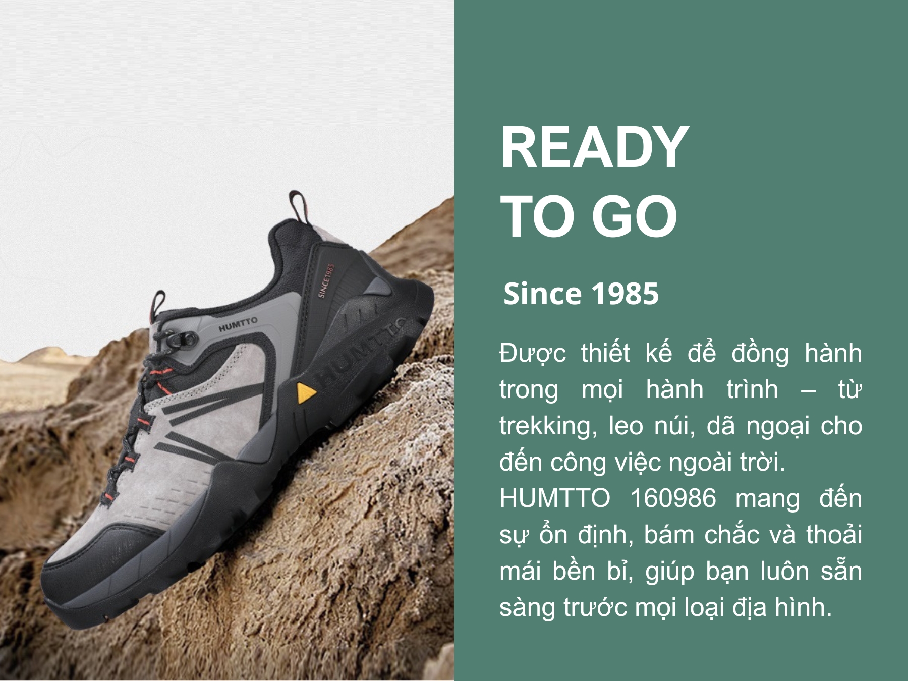 Giày hiking nam Humtto 160986A cổ thấp da heo chống xoắn-12