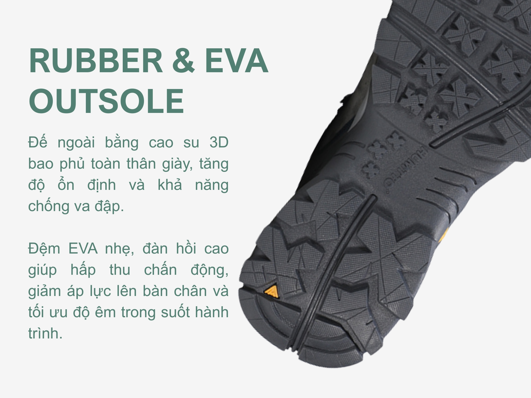 Giày hiking nam Humtto 160986A cổ thấp da heo chống xoắn-14