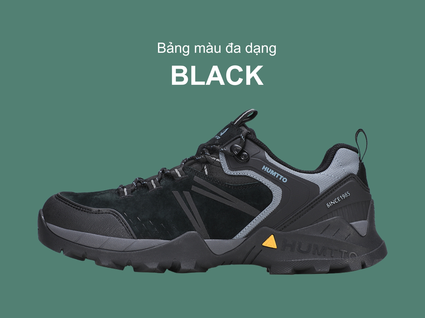 Giày hiking nam Humtto 160986A cổ thấp da heo chống xoắn-17