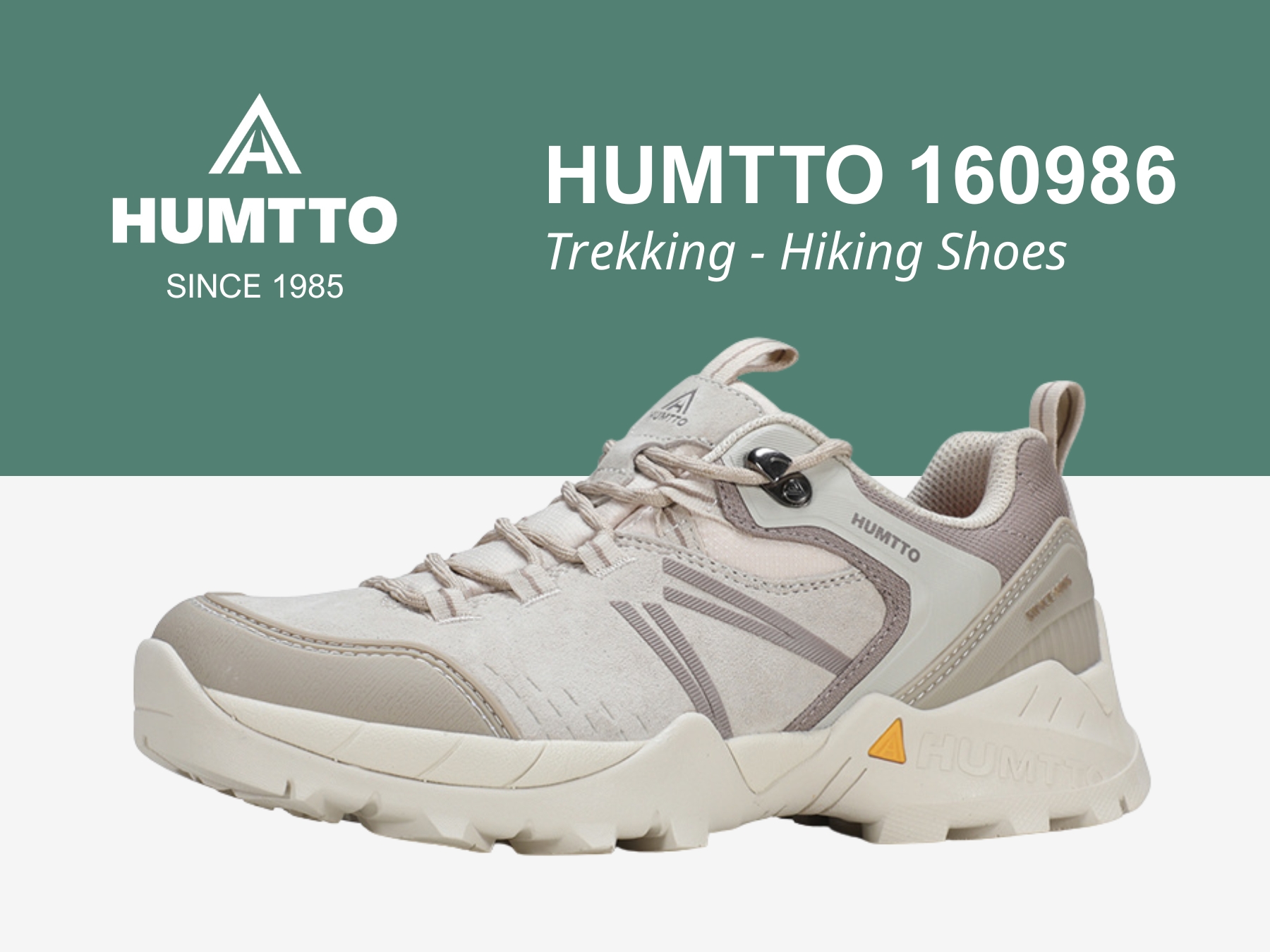 Giày hiking nữ Humtto 160986B cổ thấp da heo thoáng khí chống trượt-11