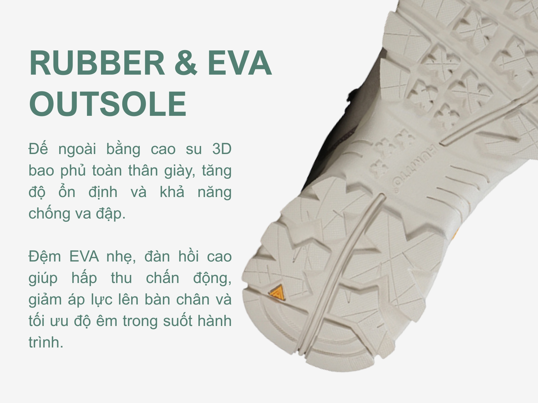 Giày hiking nữ Humtto 160986B cổ thấp da heo thoáng khí chống trượt-14