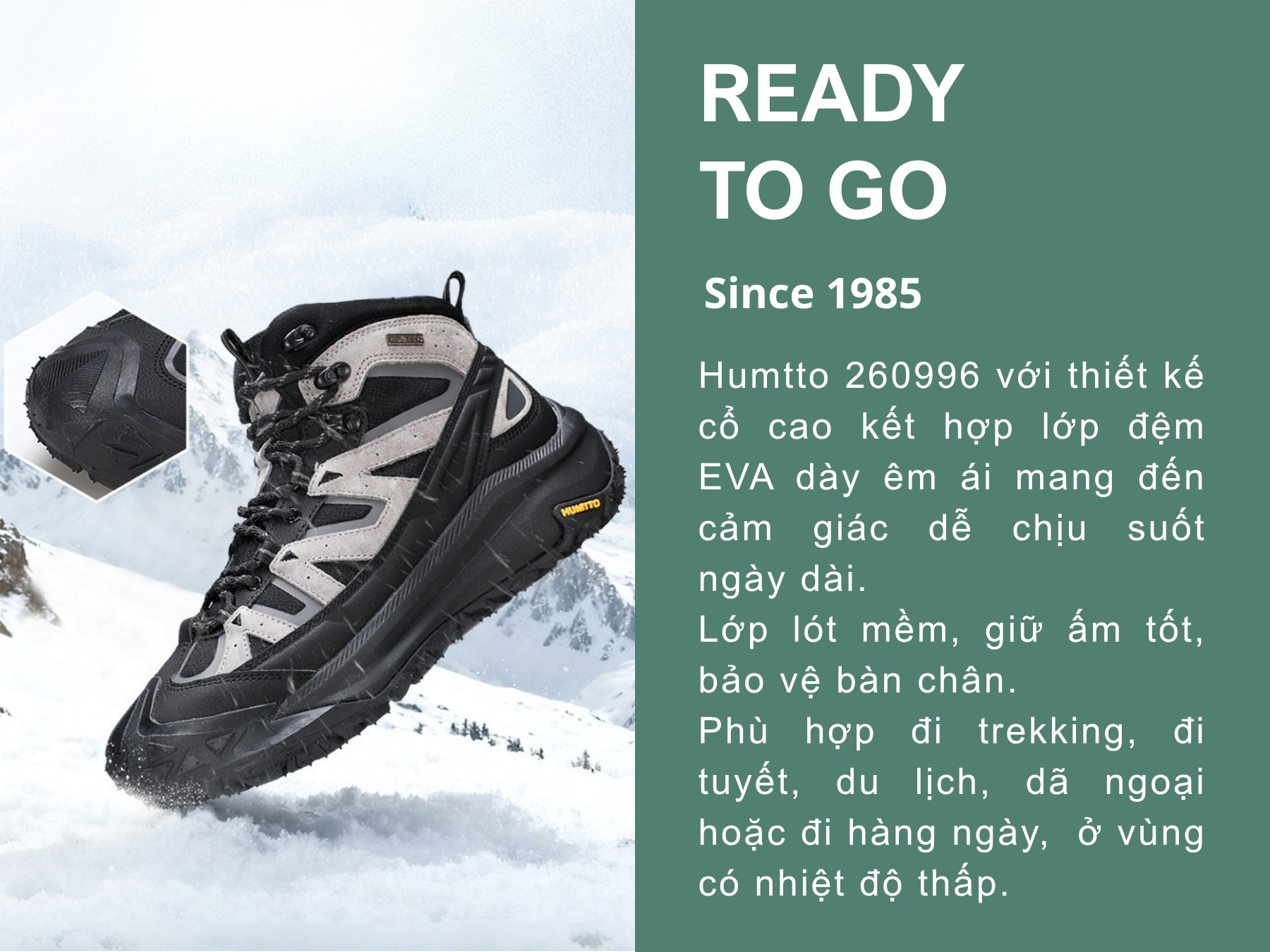 Giày leo núi nam Humtto 260996A cổ lửng outdoors cao cấp-12