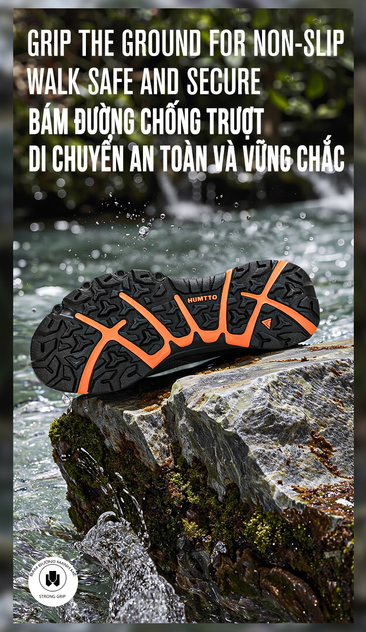 Giày lội nước sandals nữ Humtto 660893B mặt lưới mau khô dây rút tiện lợi-27