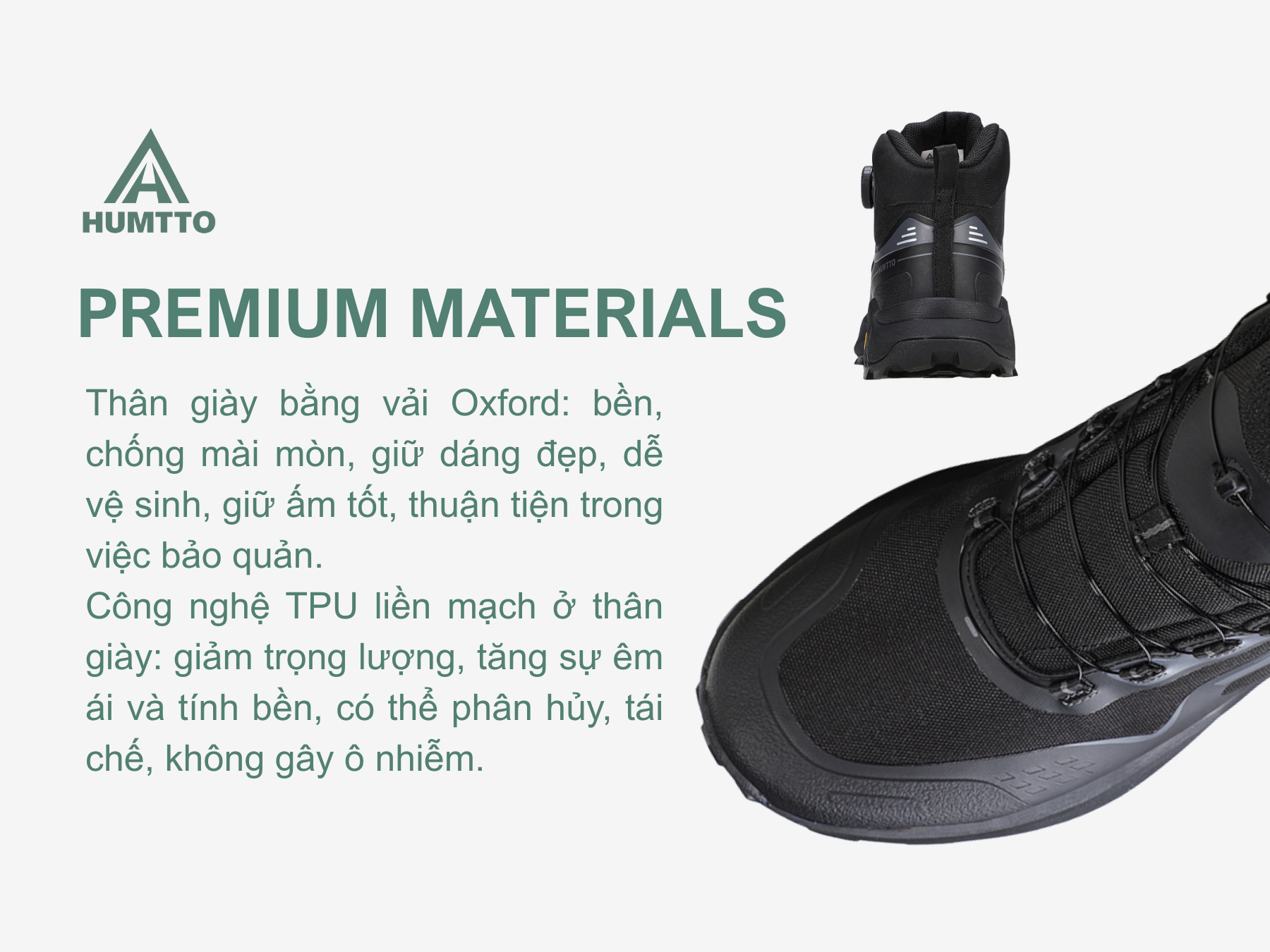 Giày trekking nam pro Humtto 260920A cổ cao núm vặn dây thép đi tuyết-13