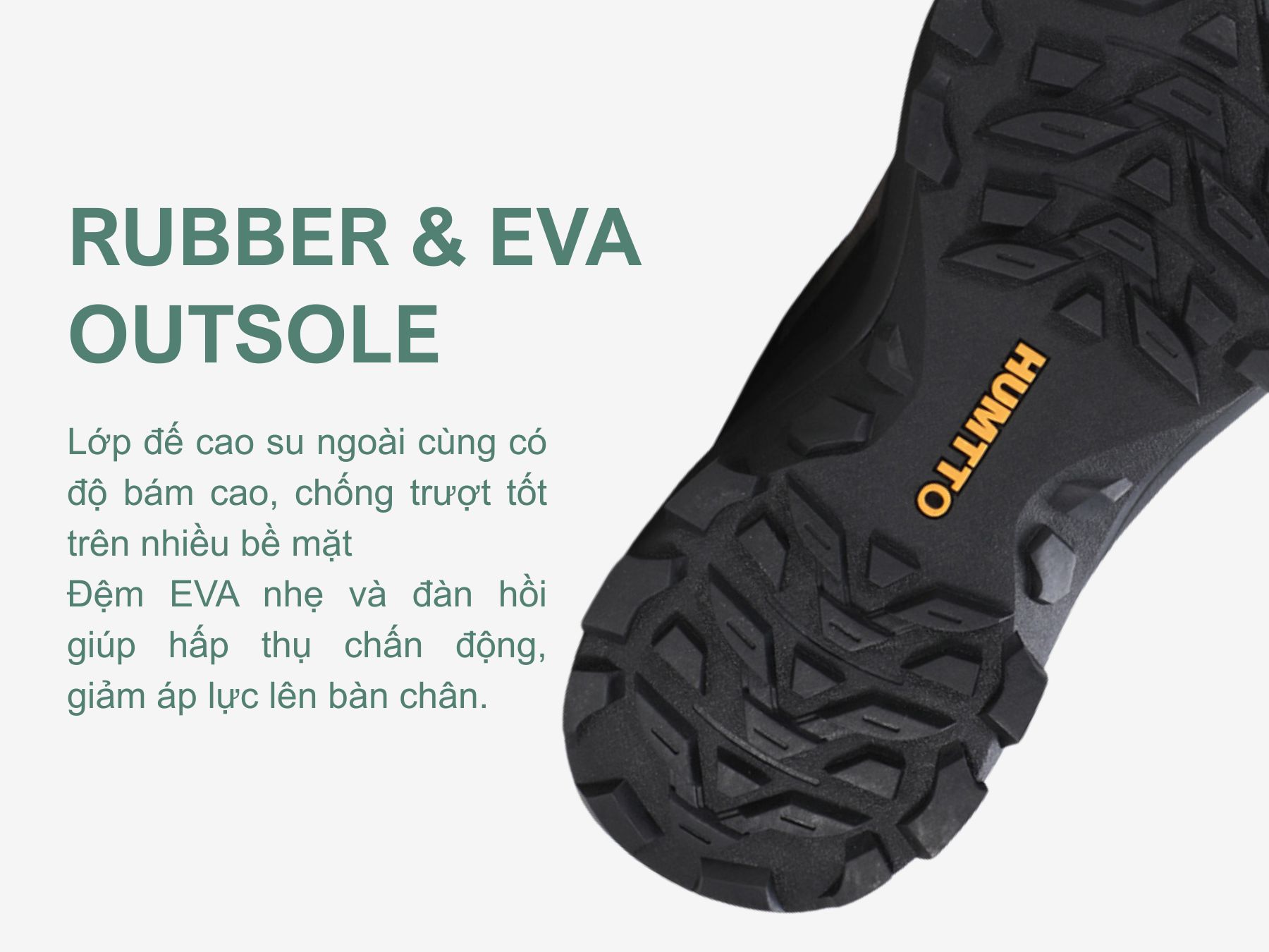 Giày trekking outdoor nam Humtto 160560A cổ thấp lỗ thông khí-14