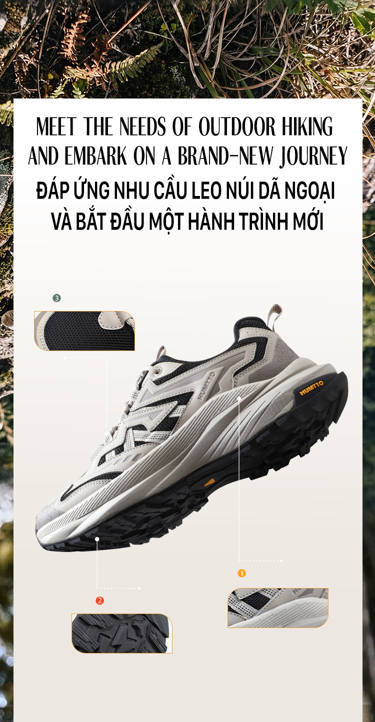 Giày hiking nữ Humtto 171037B cổ thấp nhẹ lưới thoáng khí-8