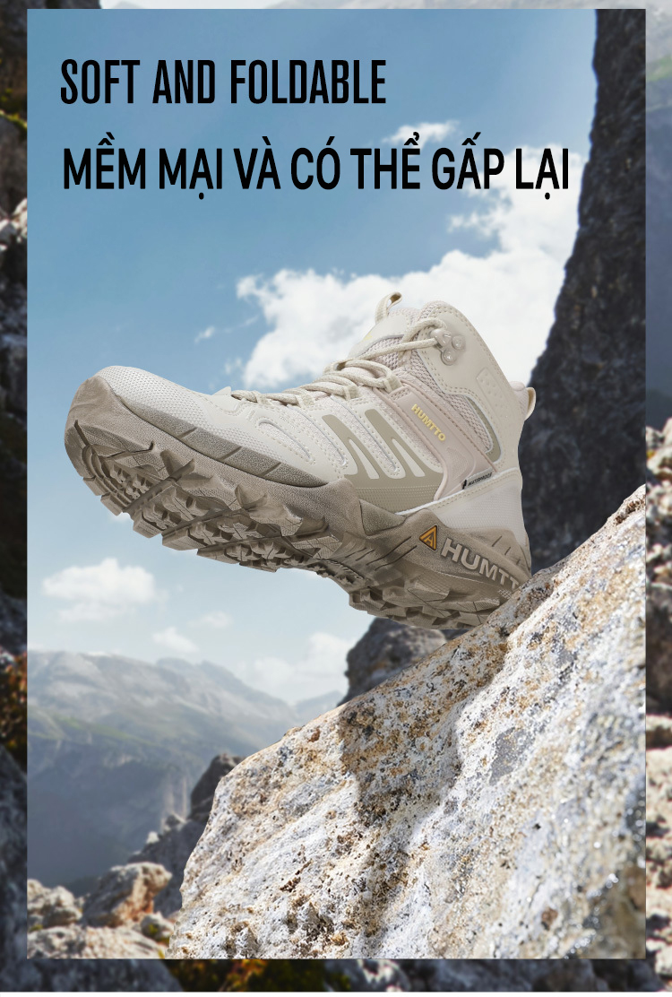 Giày dã ngoại nam pro Humtto 260809A cổ cao gót giày chống mài mòn-10