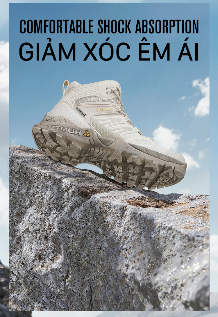 Giày dã ngoại nam pro Humtto 260809A cổ cao gót giày chống mài mòn-9