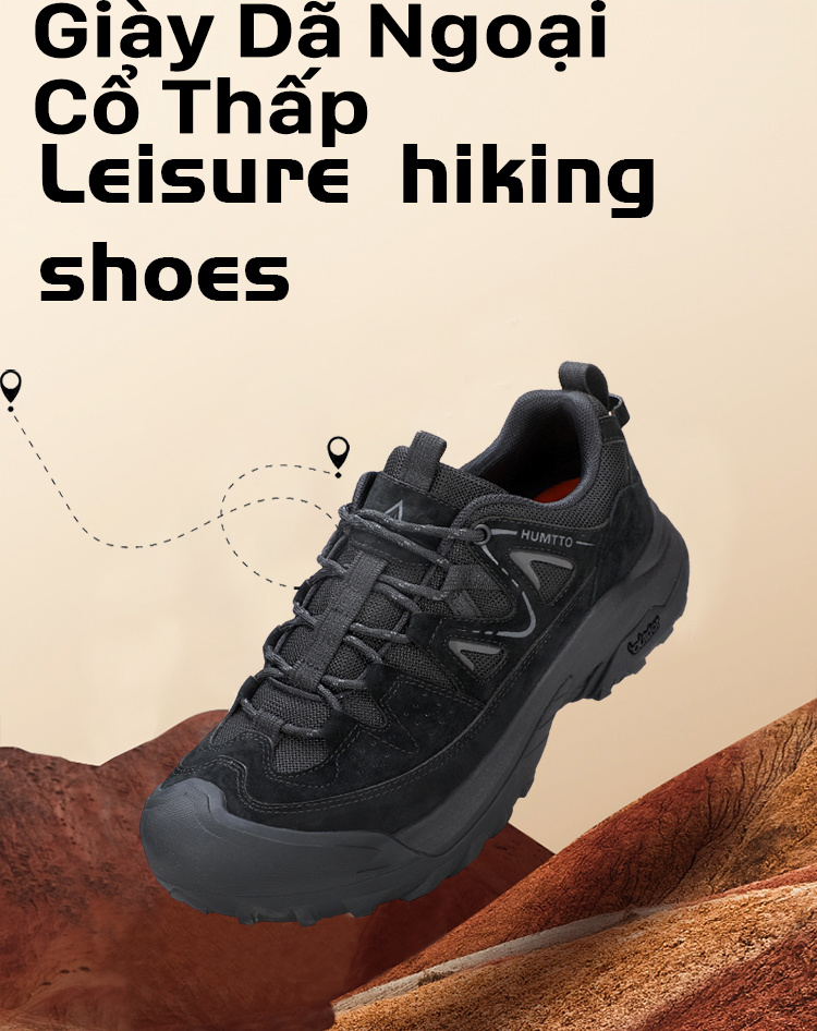 Giày hiking nam Humtto 160114A cổ thấp đế gai chống trượt mũi giày chống va đập-5