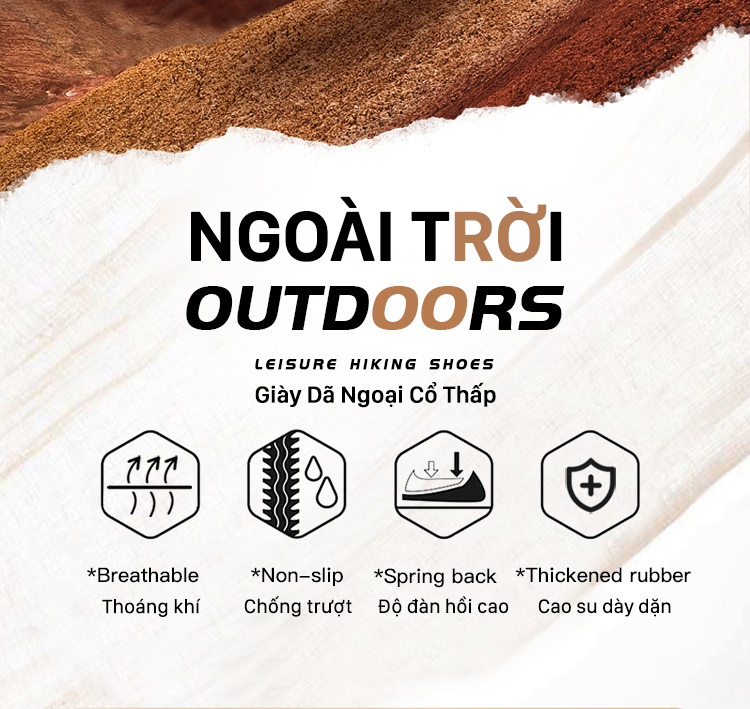 Giày hiking nam Humtto 160114A cổ thấp đế gai chống trượt mũi giày chống va đập-6