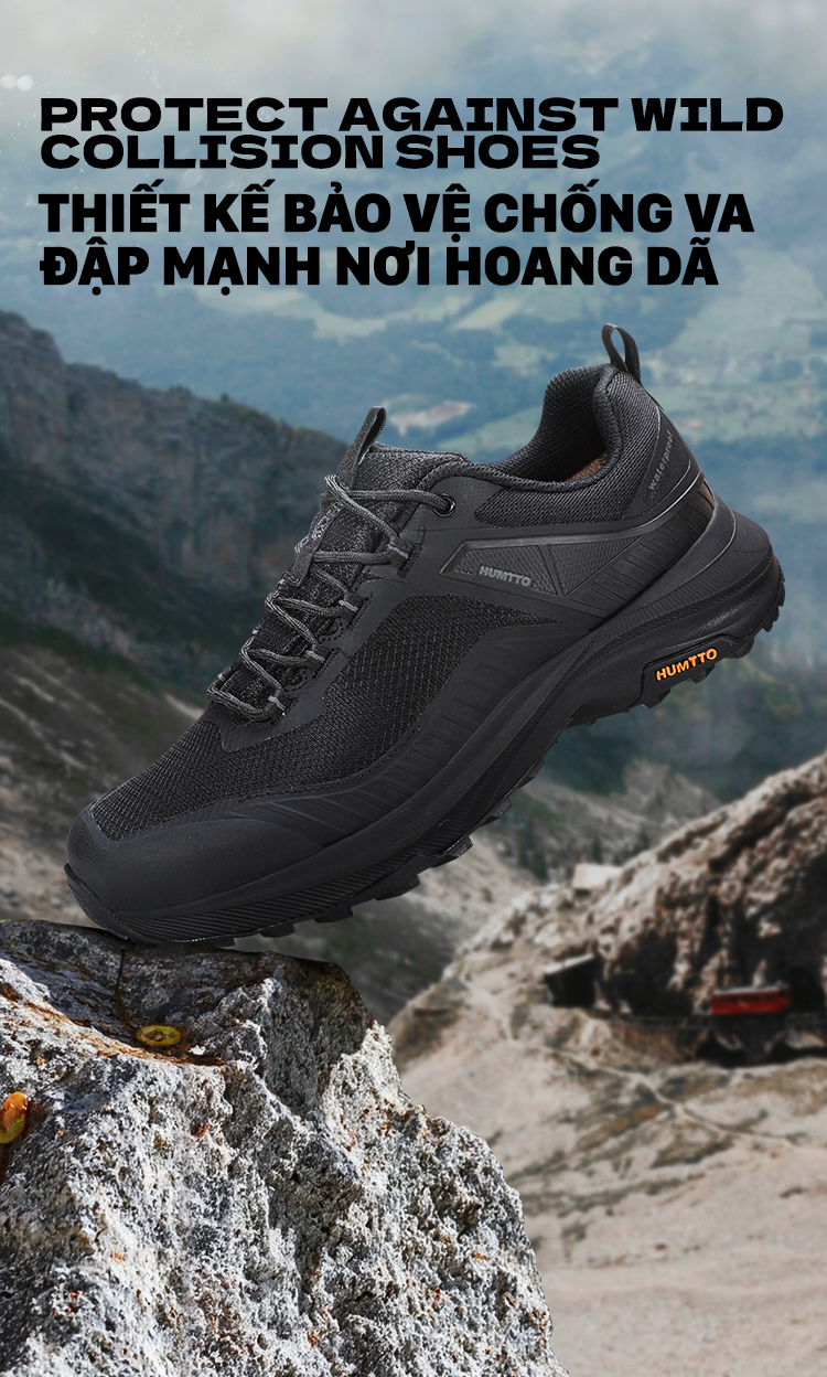 Giày hiking nam Humtto 160705A cổ thấp lưới thông khí nhẹ cắt xẻ thời trang-10