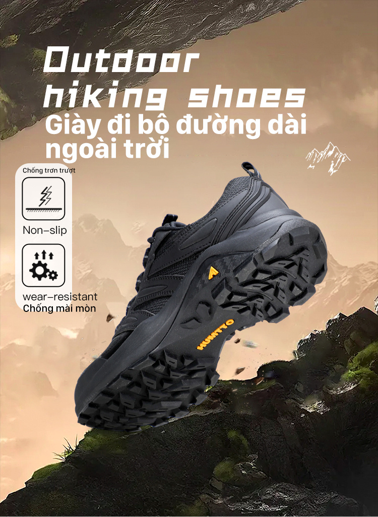 Giày hiking nữ Humtto 360210B cổ thấp nhẹ chống va đập-8