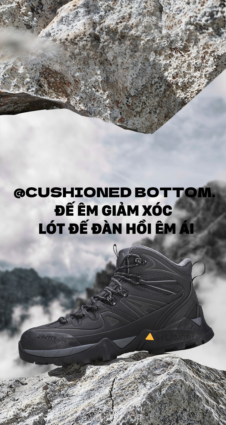 Giày leo núi unisex pro Humtto 260195A cổ cao cặp đôi chống tuyết nước đá trượt-11