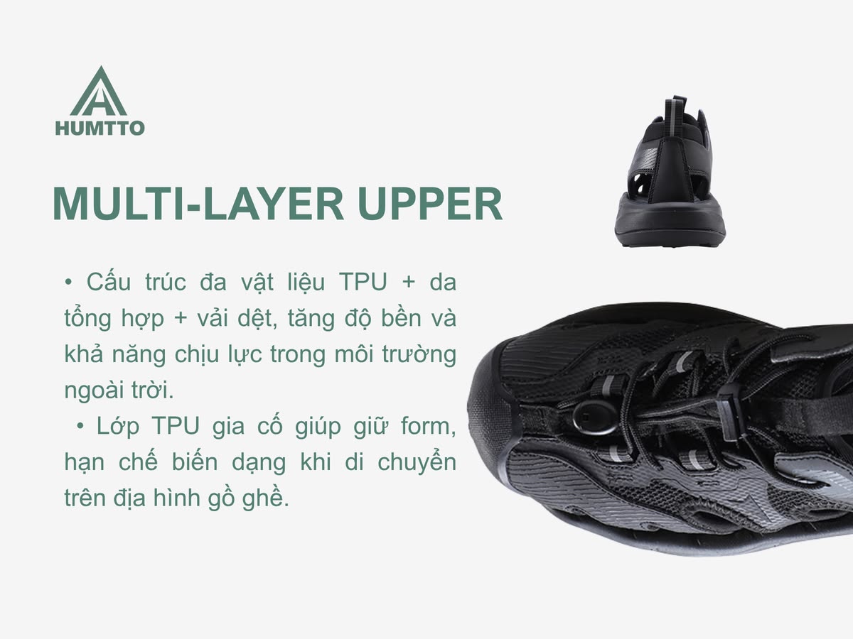 Giày sandal đi biển trekking thoát nước nhanh nam Humtto 771222A-8