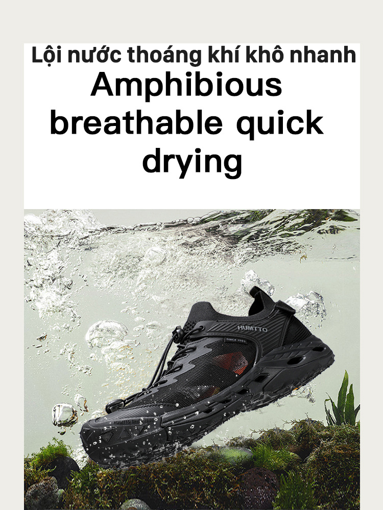 Giày trekking nam sandals Humtto 660859A lội suối dây rút tiện lợi-9