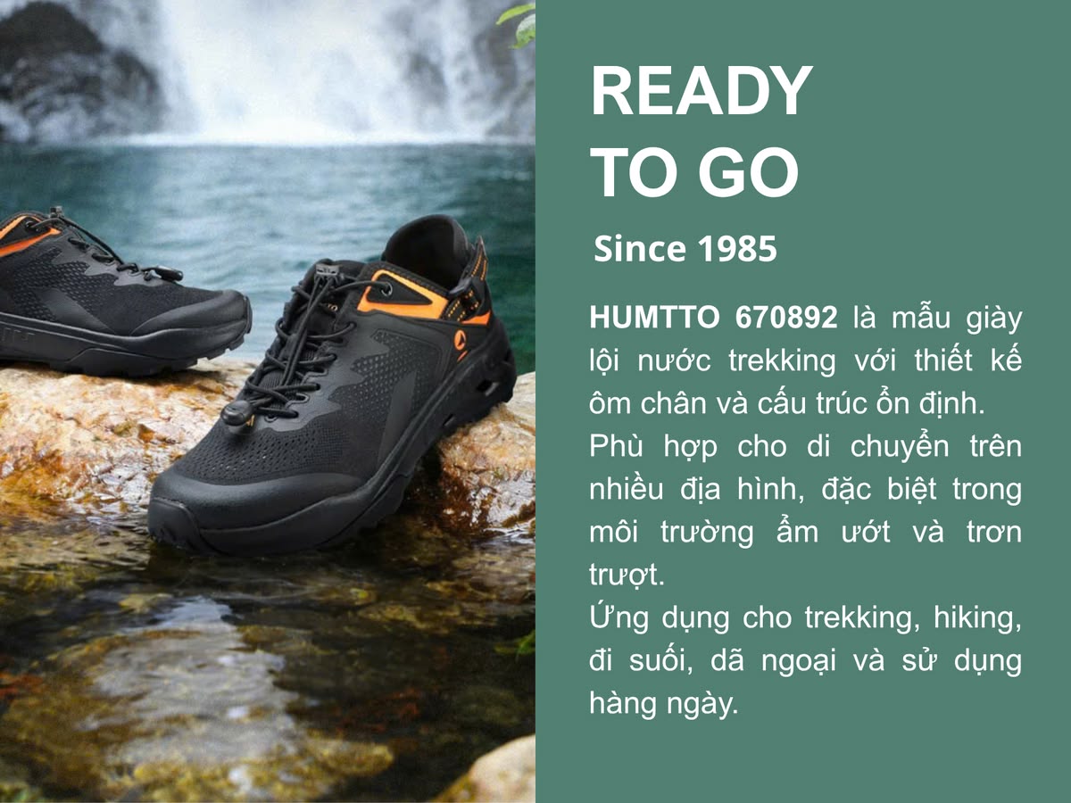 Giày trekking lội nước bám tốt nam Humtto 670892A-17
