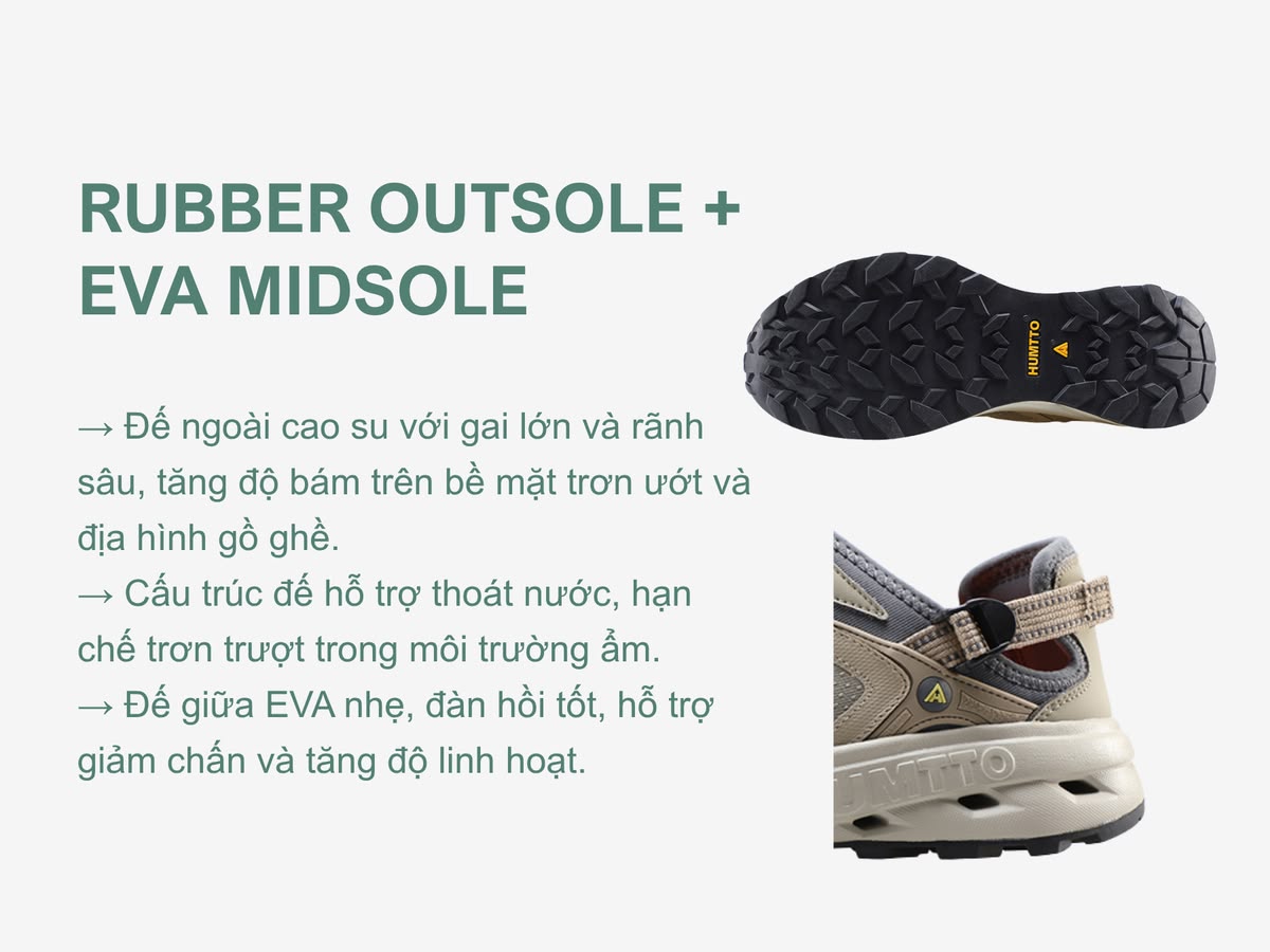 Giày trekking lội nước bám tốt nam Humtto 670892A-19