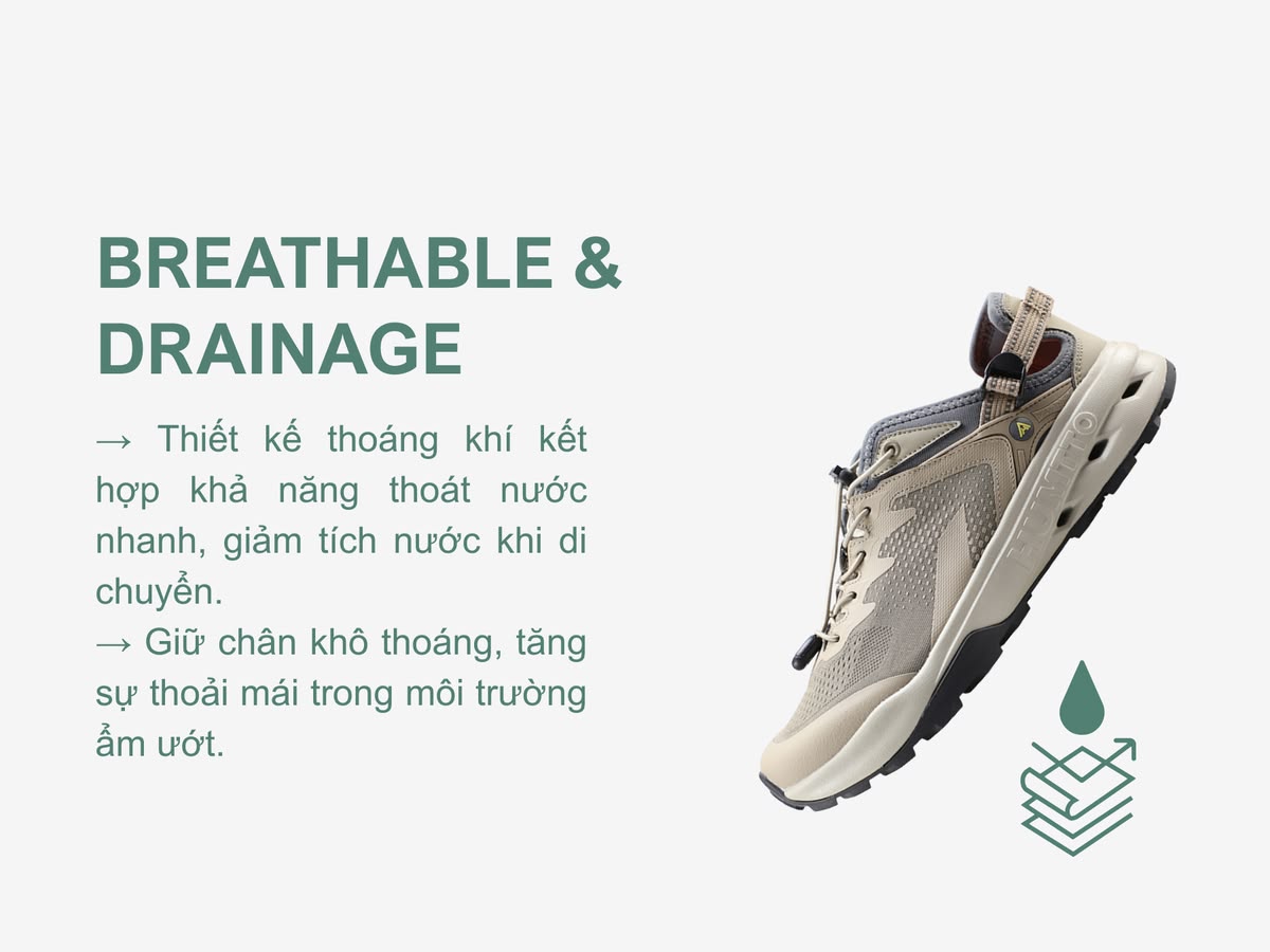 Giày trekking lội nước bám tốt nam Humtto 670892A-21