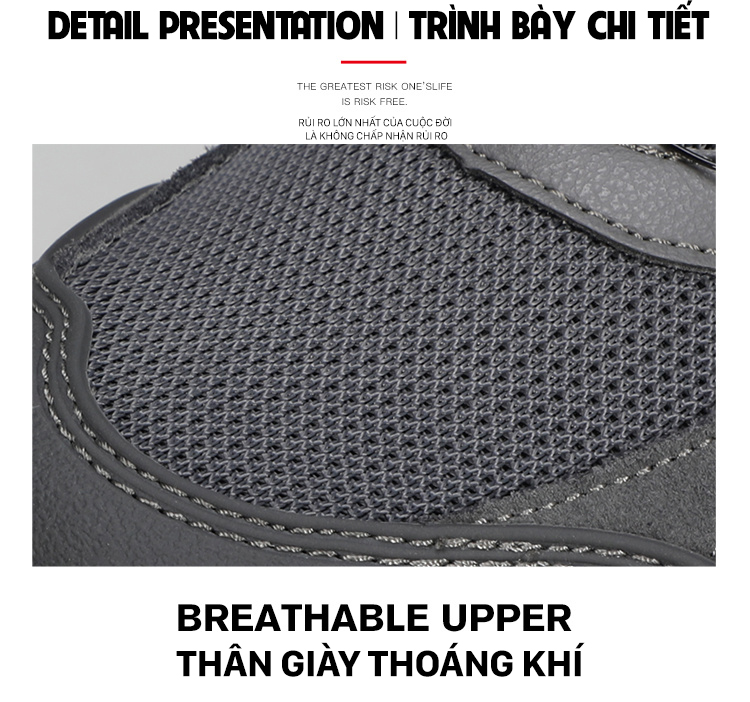 Giày leo núi nam Humtto 160482A cổ thấp da lộn núm vặn chống mòn -10