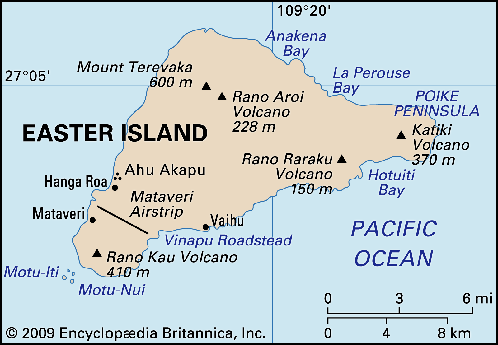 easter island map