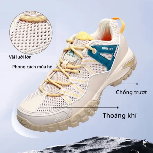 Giày leo núi nữ cổ thấp Humtto Hiking Shoes 140755B-5