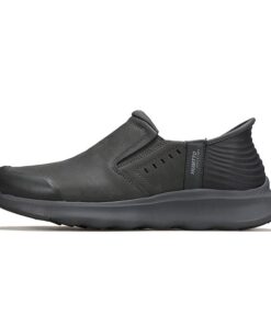 Giày casual nam Humtto 350168A cổ thấp da bò nubuck nhẹ-1
